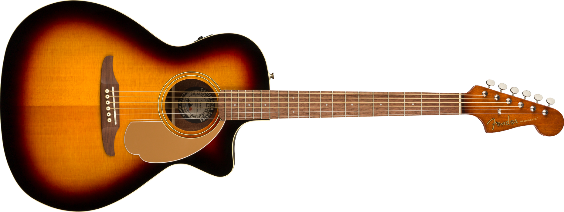 Fender Newporter Player, Acoustic Guitar Walnut Fingerboard, Sunburst - Guitar Warehouse