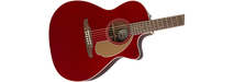 Fender Newporter Player, Acoustic Guitar Walnut Fingerboard, Candy Apple Red - Guitar Warehouse