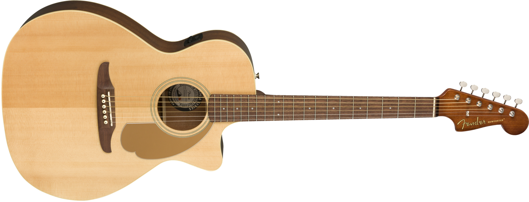 Fender Electro Acoustic Newporter Player, Walnut Fingerboard, Natural - Guitar Warehouse