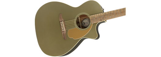 Fender Newporter Player, Acoustic Guitar Walnut Fingerboard, Olive Satin - Guitar Warehouse