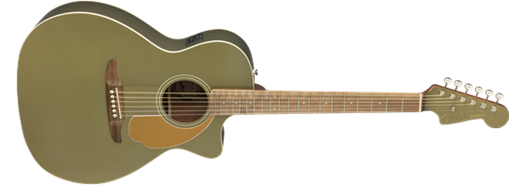 Fender Newporter Player, Acoustic Guitar Walnut Fingerboard, Olive Satin - Guitar Warehouse