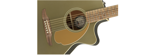 Fender Newporter Player, Acoustic Guitar Walnut Fingerboard, Olive Satin - Guitar Warehouse