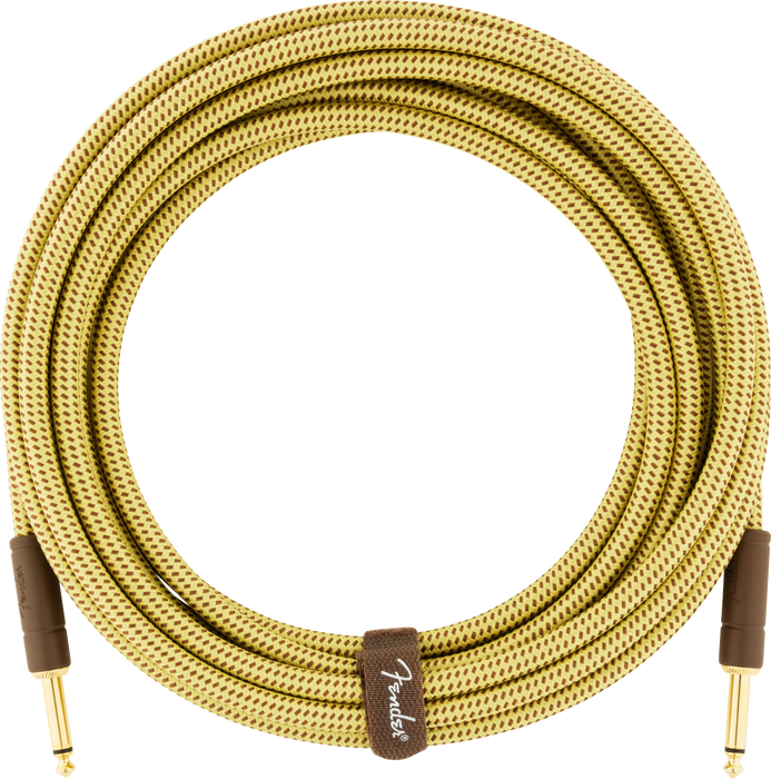 Fender Deluxe Series Instrument Cable, Straight/Straight, 7.5m / 25ft Tweed - Guitar Warehouse