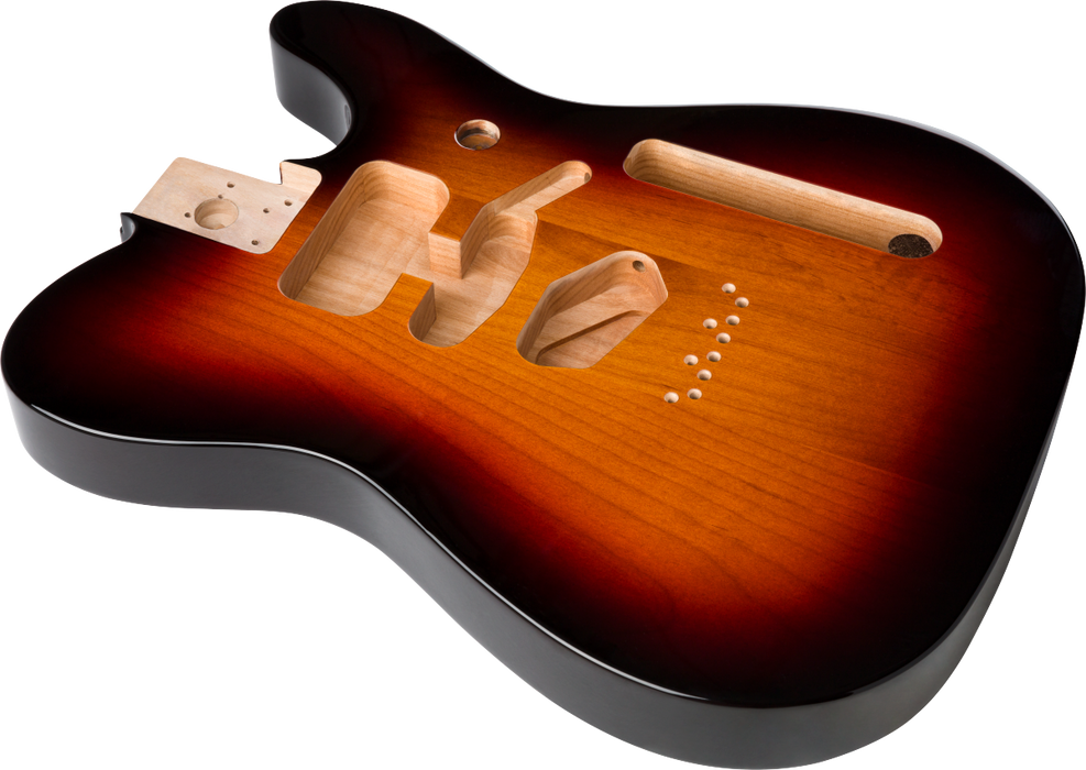 Fender Deluxe Series Telecaster® SSH Alder Body Modern Bridge Mount, 3-Color Sunburst - Guitar Warehouse