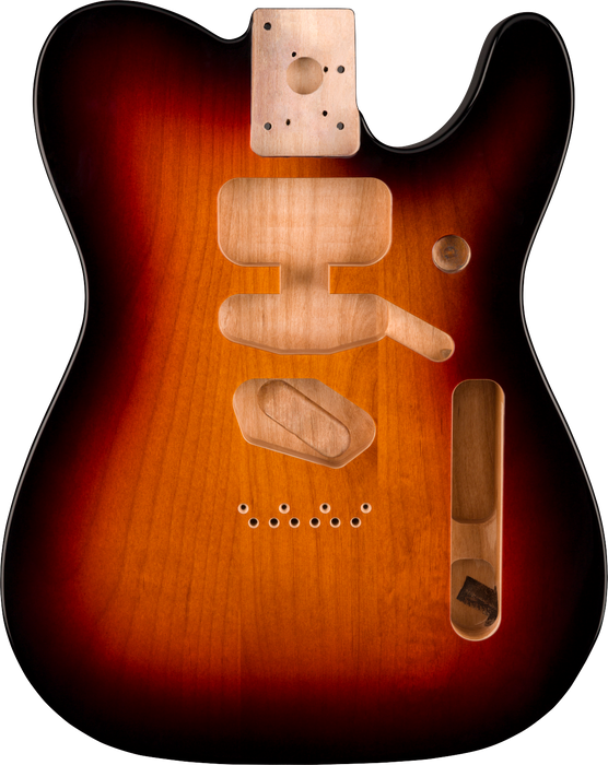 Fender Deluxe Series Telecaster® SSH Alder Body Modern Bridge Mount, 3-Color Sunburst - Guitar Warehouse