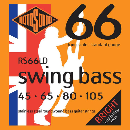 Rotosound RS66LD Swing Bass 66 string set electric bass stainless steel 45-105 - Guitar Warehouse