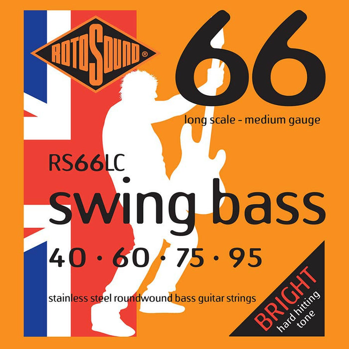 RS66LC |Rotosound Swing Bass 66 String Set Electric Bass Stainless Steel 40-95 - Guitar Warehouse