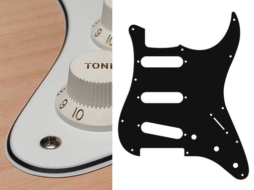 Standard 11 Hole SSS 3 Ply Pickguard / Scratchplate to fit Stratocaster Strat - White - Guitar Warehouse