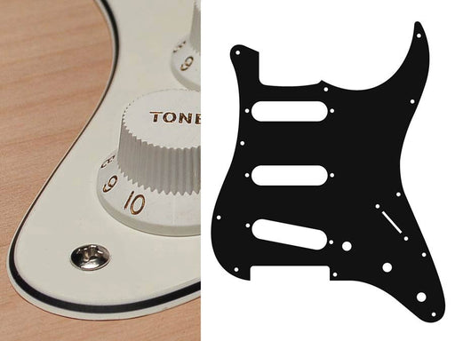 Standard 11 Hole SSS 3 Ply Pickguard / Scratchplate to fit Stratocaster Strat - Vintage White - Guitar Warehouse