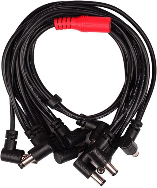 Mooer Pedal Daisy Chain 10 Plug Angled 9v DC Adapter Cable - Guitar Warehouse