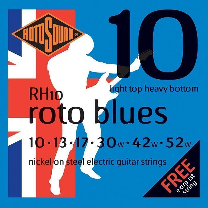 Rotosound RH10 Roto Blues Nickel Electric Guitar Strings, 10-52 - Guitar Warehouse