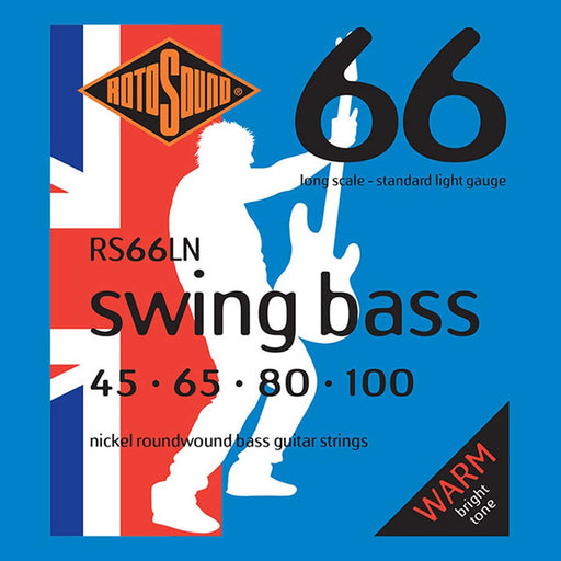 RS66LN |Rotosound Swing Bass 66 string set electric bass nickel wound 45-100 - Guitar Warehouse