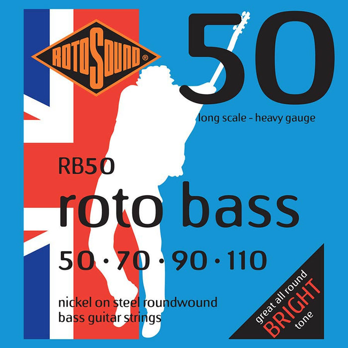 Rotosound RB50 Roto Bass string set electric bass nickel wound 50-110 - Guitar Warehouse