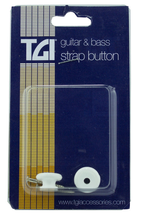 TGI Guitar Strap Buttons - White Plastic (2 Pack) - Guitar Warehouse