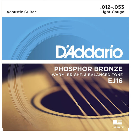 D'Addario EJ26 Acoustic Guitar Strings Phosphor Bronze 11-52 Custom Light Set - Guitar Warehouse