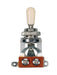 Electric Guitar Toggle Switch 3-way, with Ivory Poker Chip and Cap - Chrome | Made in Japan - Guitar Warehouse