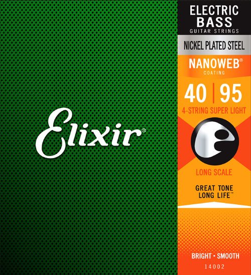 Elixir 14002 Nanoweb, Super Light Long Scale 40-95 - Guitar Warehouse