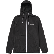 Fender® Spaghetti Logo Windbreaker, Black - Guitar Warehouse