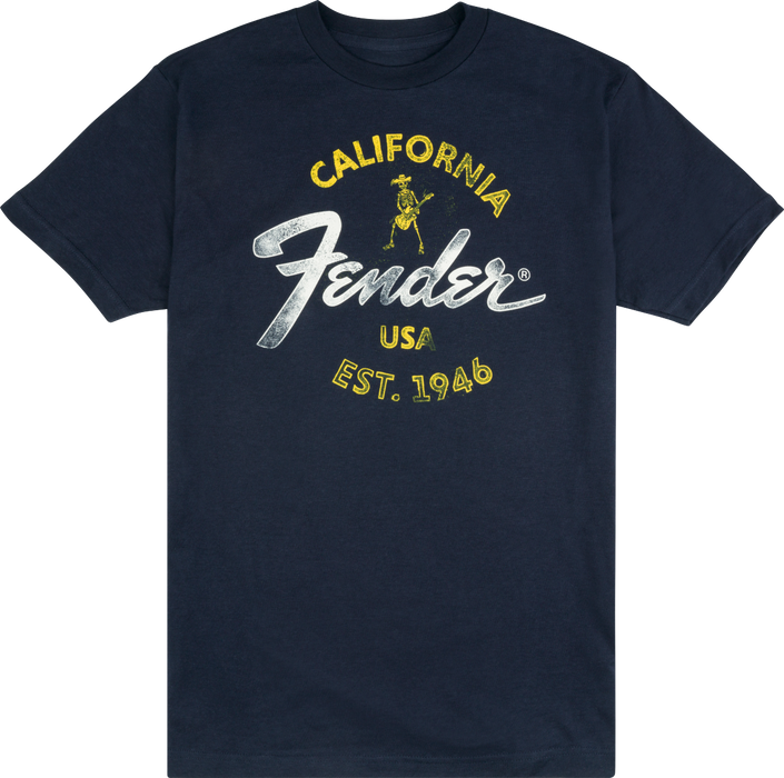 Fender® Baja Blue T-Shirt, Blue - Guitar Warehouse