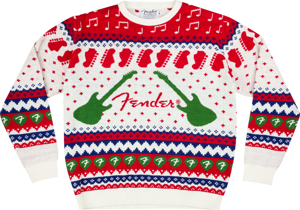 Fender® Ugly Christmas Sweater - White - Guitar Warehouse