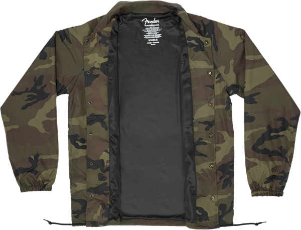 Fender® Logo Camo Coaches Jacket - Guitar Warehouse