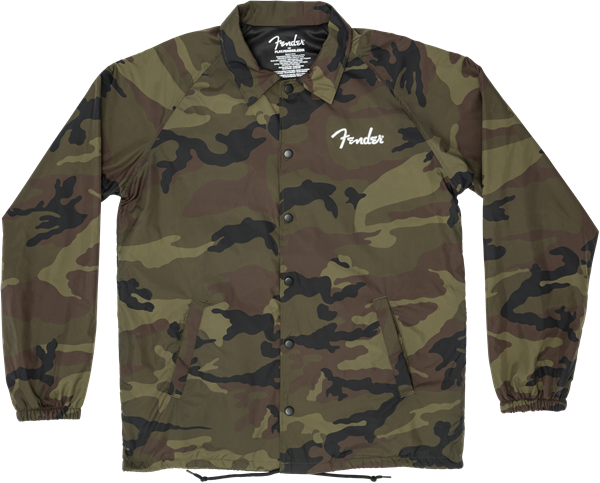 Fender® Logo Camo Coaches Jacket - Guitar Warehouse