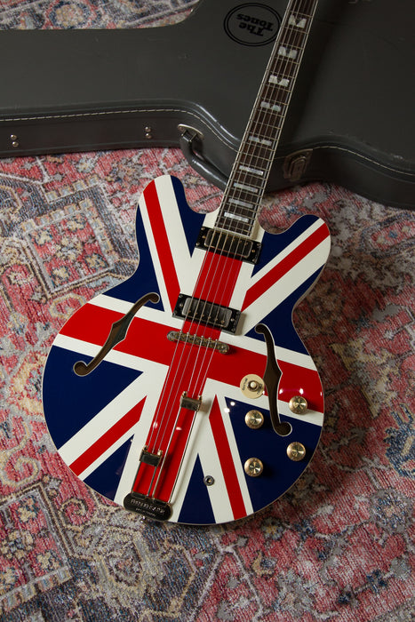 2014 Epiphone Union Jack Sheraton Noel Gallagher E212T - Pre-owned - Guitar Warehouse