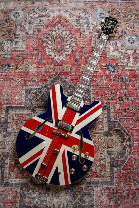 2014 Epiphone Union Jack Sheraton Noel Gallagher E212T - Pre-owned - Guitar Warehouse