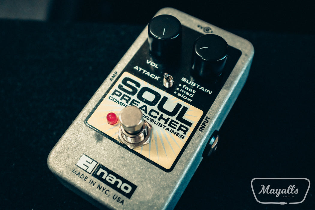 Electro Harmonix Soul Preacher Compressor Sustainer Effect Pedal - Guitar Warehouse