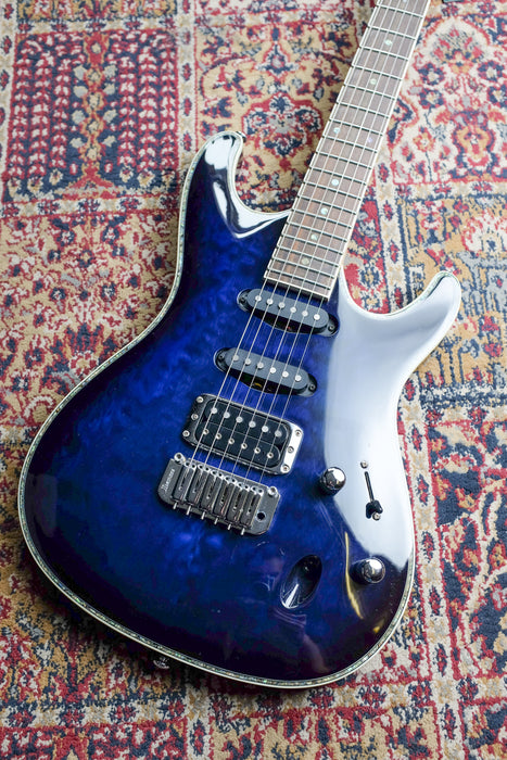 2017 Ibanez SA360QM Sapphire Blue Burst - Guitar Warehouse