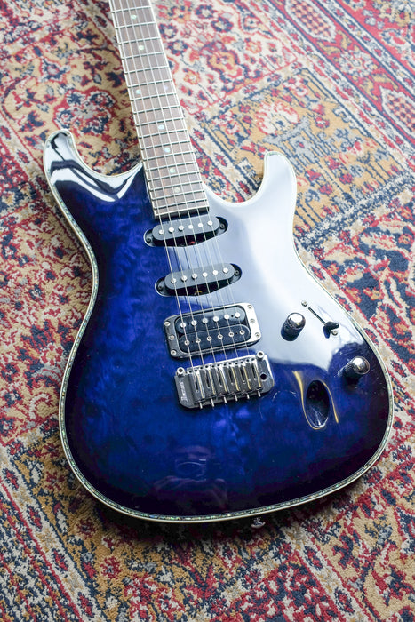 2017 Ibanez SA360QM Sapphire Blue Burst - Guitar Warehouse