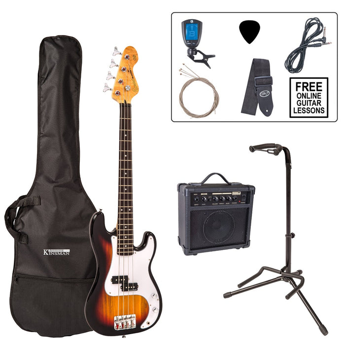 Encore EBP-E20 Bass Starter Guitar Pack - Sunburst - Guitar Warehouse