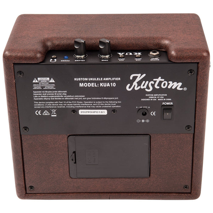 Kustom Ukulele Battery Powered Amp Package ~ 10W w/Strap & Piezo Pickup - Guitar Warehouse