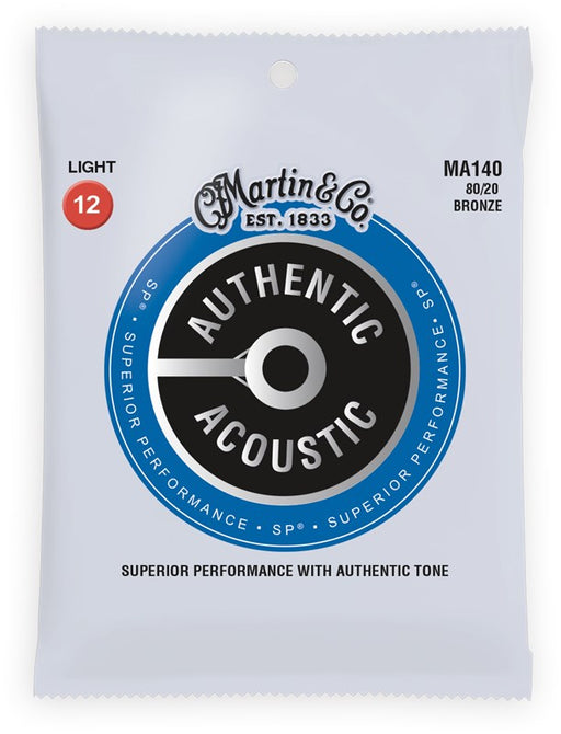 Martin & Co. MA140 12-54 Acoustic Guitar Strings - Bronze Light - Guitar Warehouse