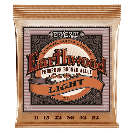 Ernie Ball Earthwood Light Phosphor Bronze Acoustic Strings - 11-52 Gauge - Guitar Warehouse