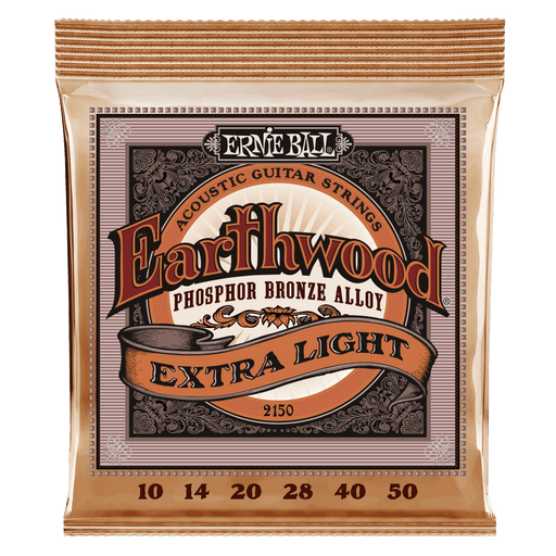 Ernie Ball Earthwood Extra Light Phosphor Bronze Acoustic Strings - 10-50 Gauge - Guitar Warehouse