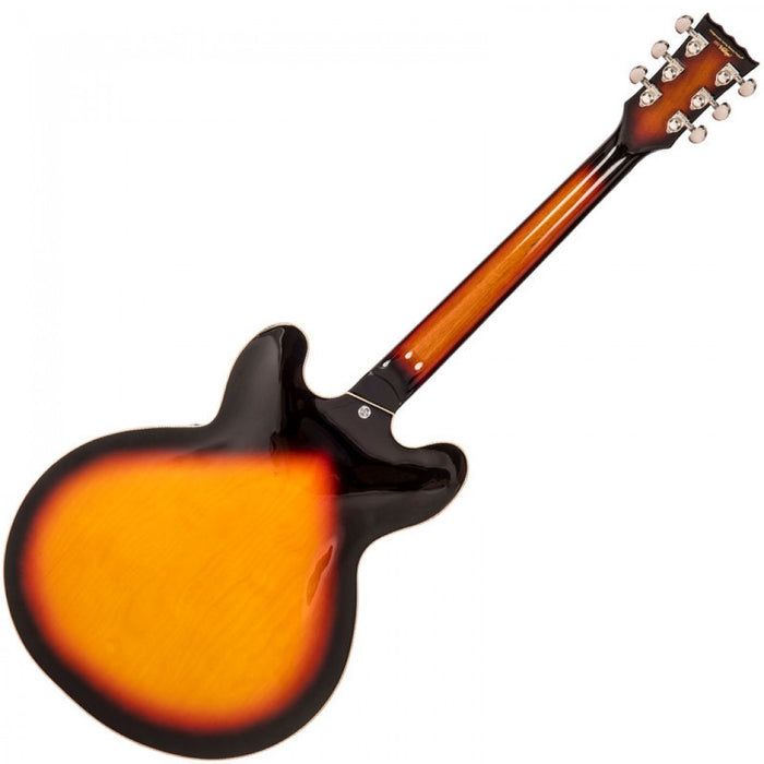 Vintage VSA500P ReIssued Semi Acoustic Guitar ~ Vintage Sunburst *SETUP PRICE - Guitar Warehouse