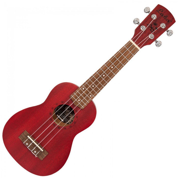 Laka Soprano Acoustic Ukulele & Bag - Red - Guitar Warehouse