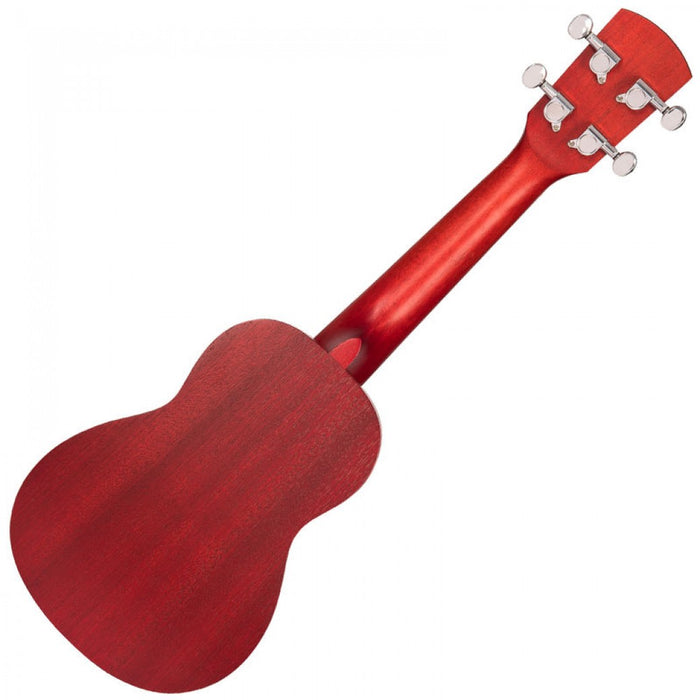 Laka Soprano Acoustic Ukulele & Bag - Red - Guitar Warehouse