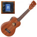 Laka Soprano Acoustic Ukulele with Tuner VUS50 - Solid Top - Guitar Warehouse