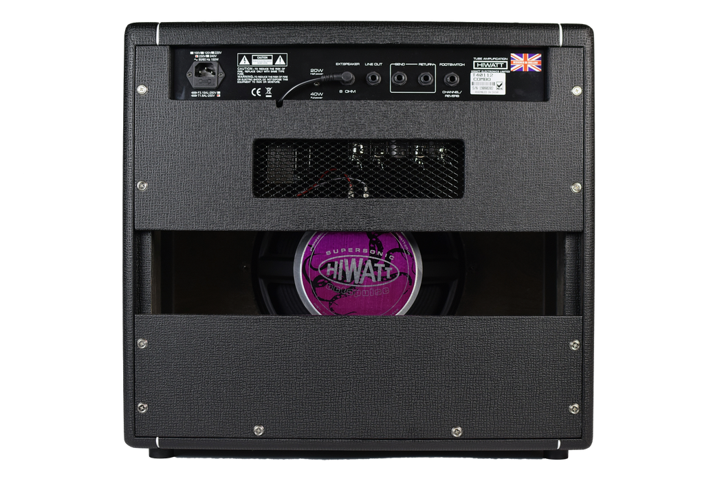 Hiwatt T40/20C112 SWITCHABLE 40W/20W COMBO W/ 1X12” OCTAPULSE SPEAKER & TRUE-SPRING REVERB - Guitar Warehouse