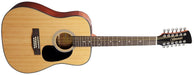 Brunswick Dreadnought 12 String Acoustic Guitar - Natural - Guitar Warehouse