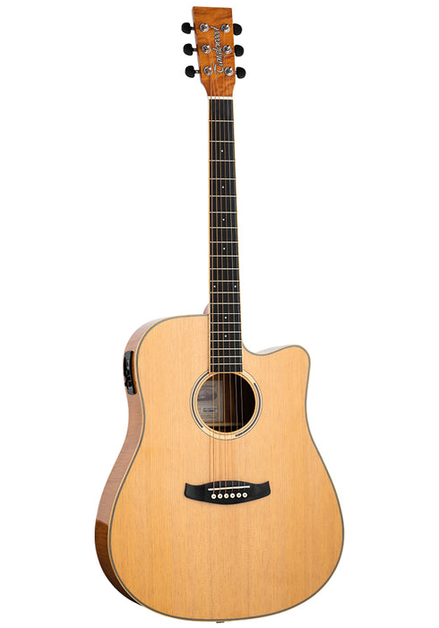 Tanglewood Discovery Dreadnought Cutaway Electro Acoustic Natural Gloss DBT-DCE-FMH-G - Guitar Warehouse