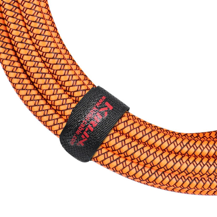 Kirlin 10ft Fabric Cable 1/4" Mono Plug Straight to Straight - Orange - Guitar Warehouse