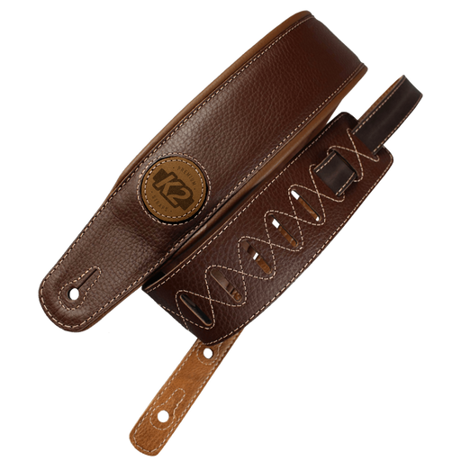 K2 Garment Leather Strap 3" Brown - Guitar Warehouse