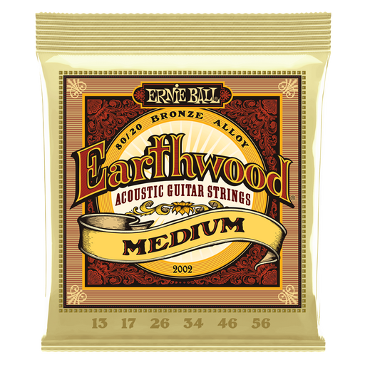 EARTHWOOD MEDIUM 80/20 BRONZE ACOUSTIC GUITAR STRINGS - 13-56 GAUGE - Guitar Warehouse