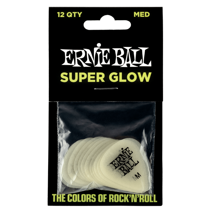 Ernie Ball Pick Pack Super Glow Medium ( Pack of 12 ) - Guitar Warehouse