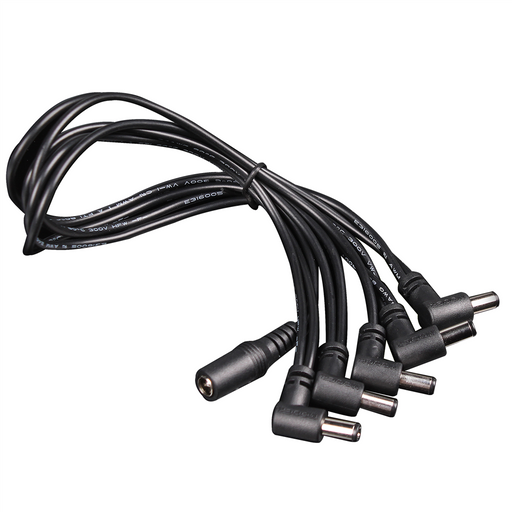 Pedal Daisy Chain 5 Plug Angled 9v DC Adapter Cable - Guitar Warehouse