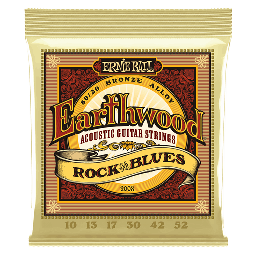 EARTHWOOD Rock & Blues 80/20 BRONZE ACOUSTIC GUITAR STRINGS - 10-52 GAUGE 2008 - Guitar Warehouse