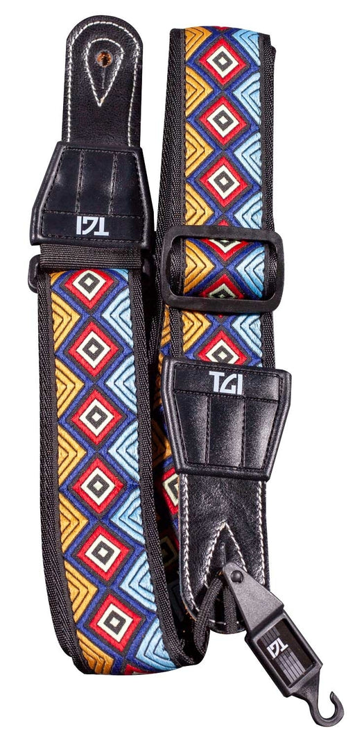 TGI GUITAR STRAP WOVEN COTTON AZTEC STITCH - Guitar Warehouse